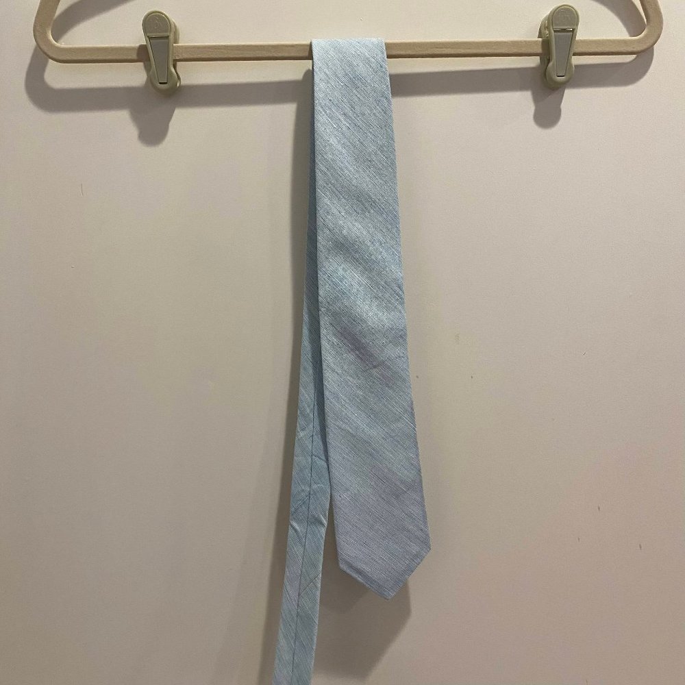 J. Crew Baird McNutt oxford light blue linen tie